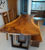Rain Tree Solid Wood Table, Solid wood slab, solid wood table, live edge wood slab, suar wood table, suar wood slab